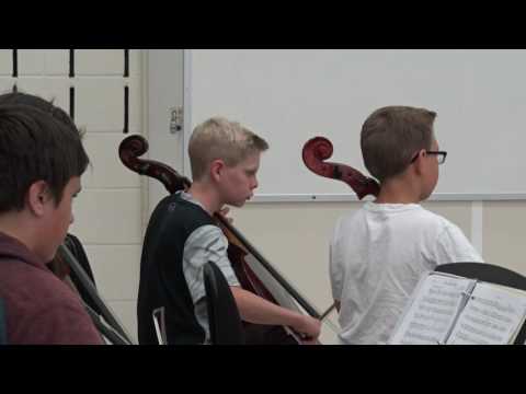 Dane Hagen - playing cello (summer between 5th and 6th grade)