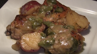 SMOTHERED Baked Chicken: Chicken And Potatoes & GRAVY Recipe