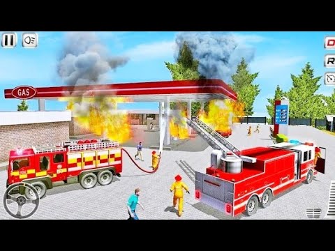Real Fire Truck Driving - Simulator #10 Emergency Fire Service Games  Best Android Gameplay 2021