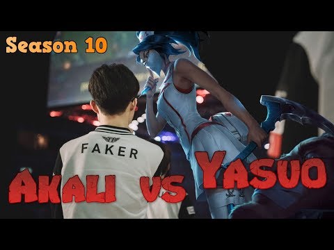 Faker - Akali vs Yasuo Mid - Patch 10.1 LoL Season 10 KR Ranked | League of Legends Replays