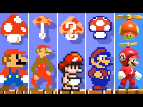 Super Mario Maker 1 & 2 - All Mushroom Power-Ups