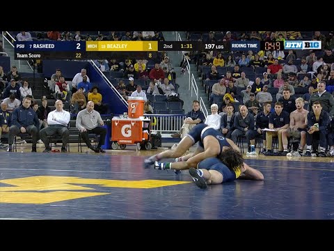 Big Ten Wrestling 2018 - 197 lbs - Penn State's Shakur Rasheed vs. Michigan's Kevin Beazley