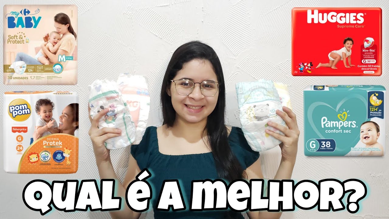 BATALHA DE FRALDAS: Pampers ❌ Huggies ❌ Pompom ❌ My Baby