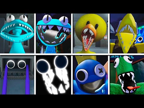 Rainbow Friends: Chapter 1 and 2 - All Jumpscares (Old VS New)