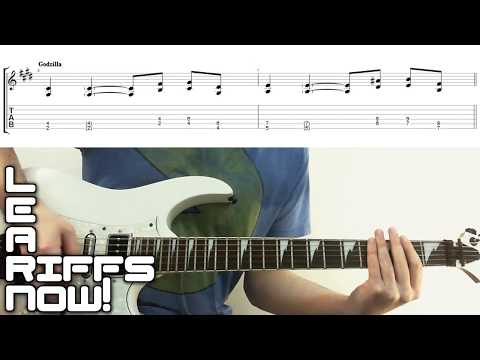 GODZILLA Guitar Lesson & Tab Blue Oyster Cult Main Riff 🦖