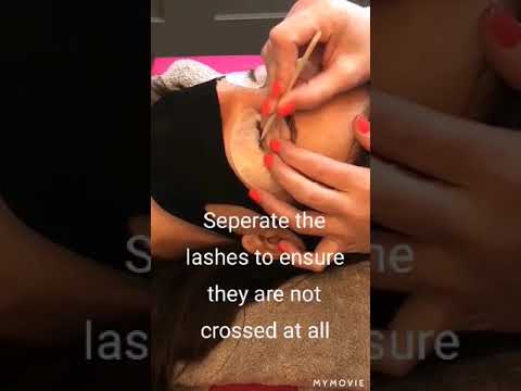Lash Lift (putting lashes up onto shield)
