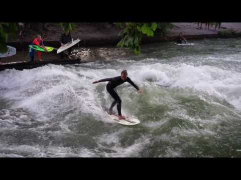 Surfing in The English Garden, Munich 2016
