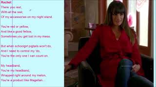 My Headband Glee Lyrics