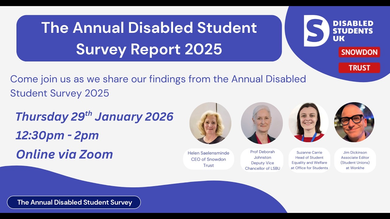 The Annual Disabled Student Survey 2025 Launch Event
