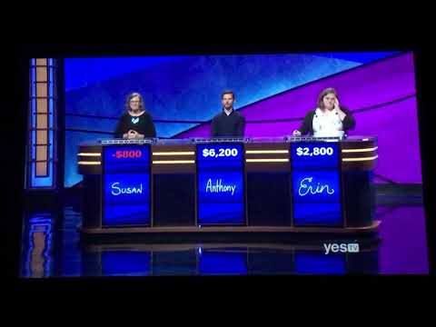 Jeopardy, Susan White Day 2 - 1st Daily Double (10/14/19)