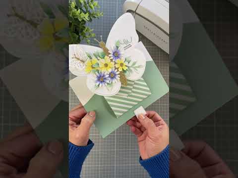 Large Butterfly Pull 'N Pop- Up Card - Lawn Fawn + Butterfly Card Creator