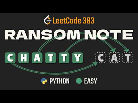 Leetcode 383 Ransom Note In Python