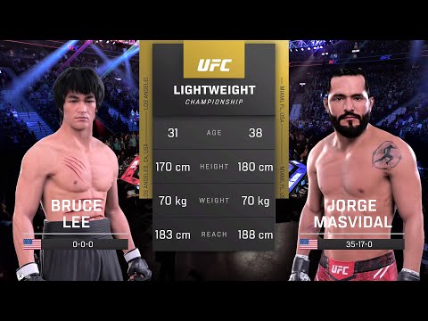 Bruce Lee vs Jorge Masvidal Full Fight - UFC 5 Fight Night