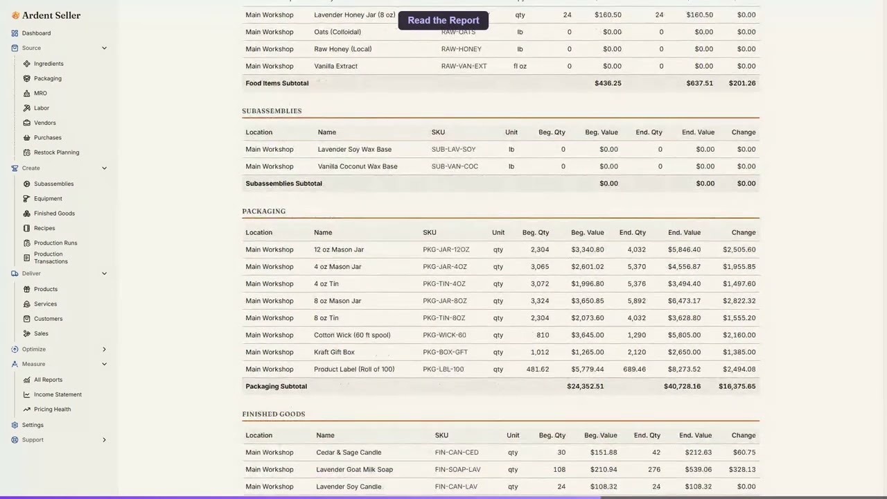 How to Run an Inventory Valuation Report — video tutorial thumbnail