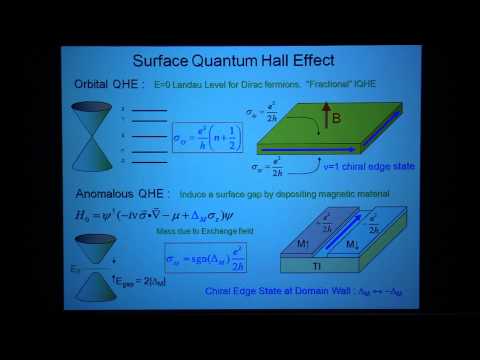Prof. Charles Kane, "Topological Band Theory III", Part 1 of 5