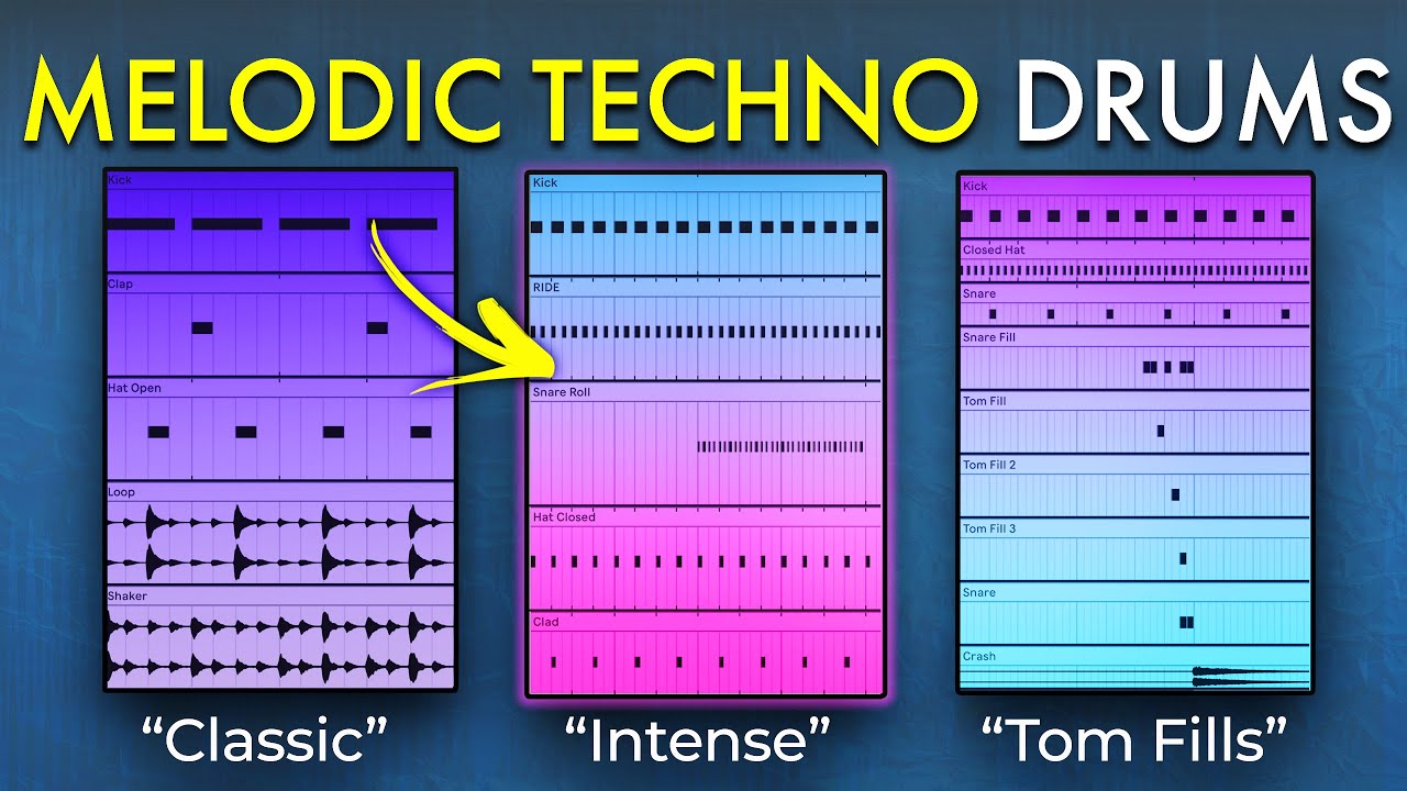 How to Build Melodic Techno Drums (5 Pro Set-Ups)