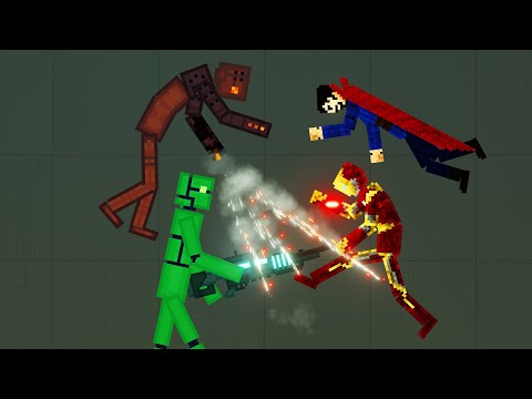 Biodroid  VS Iron man, Doctor Stranger In People Playground