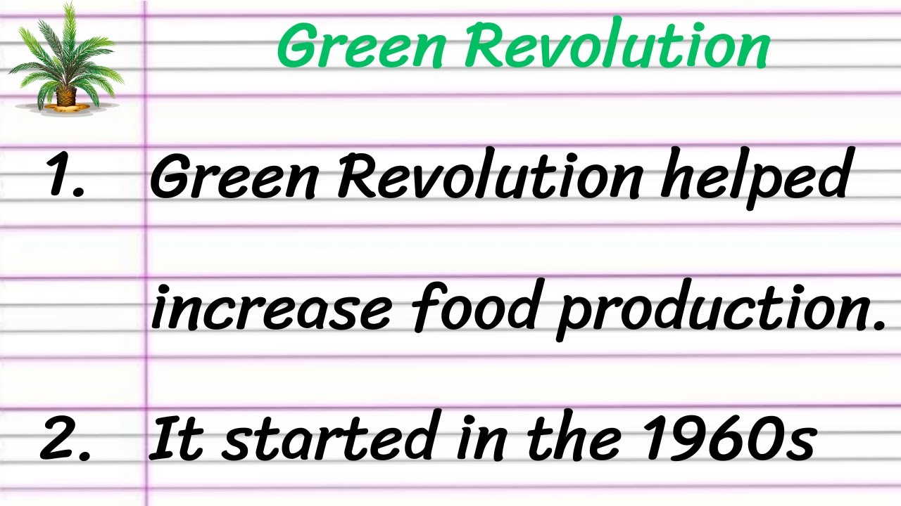 Green Revolution Essay in English 10 Lines || Short Essay on Green Revolution