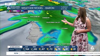 Light rain expected today, with cooler temps through Thursday