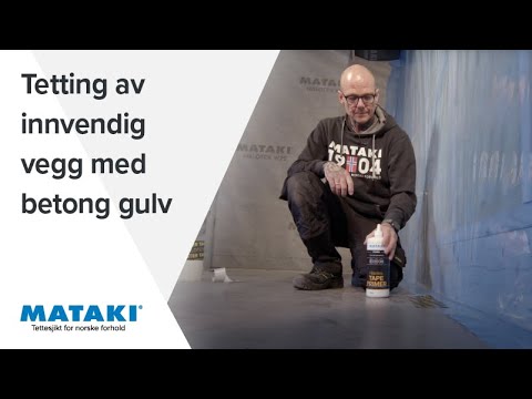 Tetting av innvendig vegg med betong gulv | Prosjektering