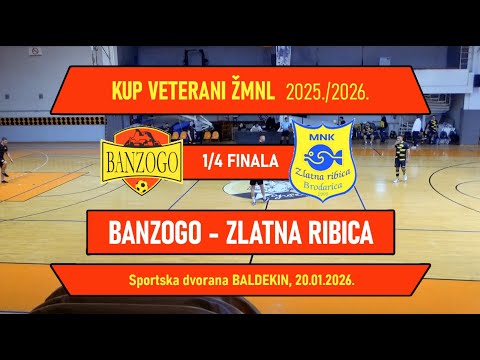KUP VETERANI: BANZOGO - ZLATNA RIBICA 1:1 - pen 4:5, 20.01.2026.