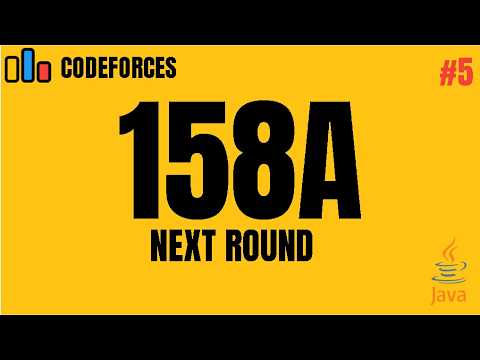 Codeforces 158a Next Round Java Solution