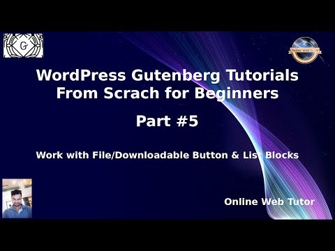 Wordpress Gutenberg Block Editor Beginners Tutorials 5 Work with Downloadable Button List Block
