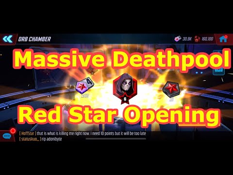 Massive 50 x Deathpool Red Stars Opening | Ability Overview | Marvel Strike Force - Free to Play