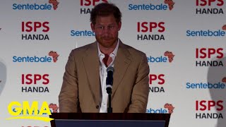 Prince Harry honors Princess Diana in speech ahead of 25th anniversary of her death l GMA