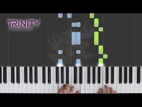 Summer Swing / TRINITY Piano Initial Grade 2021-2023 / Synthesia Piano tutorial