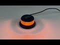 LED maják - oranžový / 92x LED / 10-30V / ECE R65 / magnet (ø 110x51mm) - Video Youtube