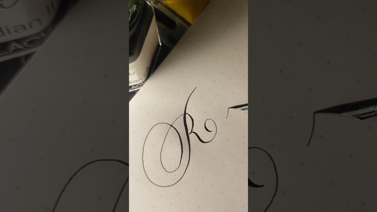 Master CALLIGRAPHY Artist Shares Top R Letter Techniques! #calligraphy #moderncalligraphy