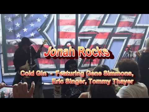 Jonah Rocks jam's with Gene Simmons, Tommy Thayer and Eric Singer of KISS