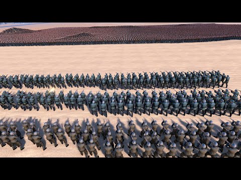 German & American WW2 Soldier Alliance Against 65,000 Zombies - Ultimate Epic Battle Simulator