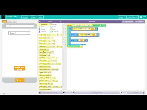 How to use the Dropdown element to switch screens in Code.org