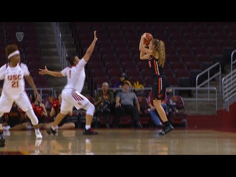 Recap: Oregon State cruises past USC with career-high performance from Aleah Goodman