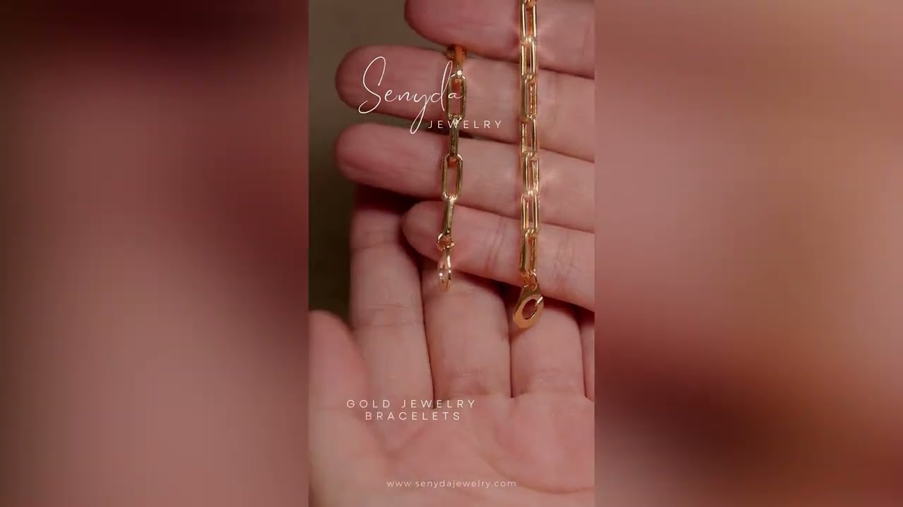 Lắc tay vàng khoen dài nối liền | Senyda Jewelry