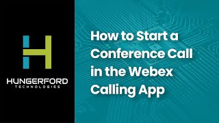 How to Start a Conference Call in the Webex Calling App