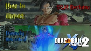 How to unlock SSJ4 Costume and Divinity unleashed in Xenoverse 2