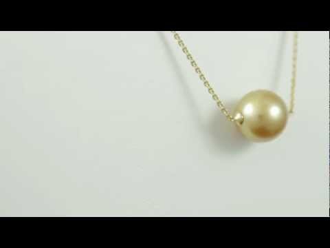 Yellow Gold Pearl Necklace - K152359Y - Pravins