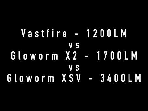 Bike Light Comparison - Gloworm X2 and XSV vs Vastfire