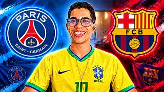 🔴TÔ AO VIVO! HOJE É DIA DE PSG X BARCELONA NA CHAMPIONS LEAGUE! (REACT)