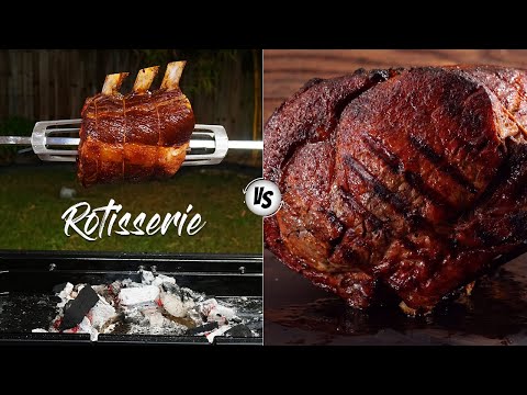 Prime Rib GRILLED vs Rotisserie | Guga Foods