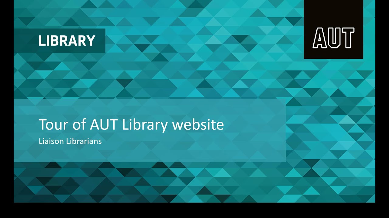 Tour of AUT Library website