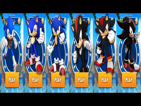 Sonic the Hedgehog vs Shadow the Hedgehog in Sonic Boom vs Sonic Dash vs Sonic Forces Gameplay Run