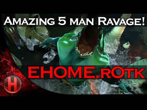 AMAZING 5 Man Ravage by EHOME.rOtk vs. HGT Dota 2