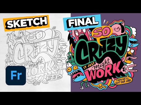 Rough Sketch to Final Art in Adobe Fresco #illustration #adobefresco