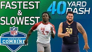 Top 5 Fastest &amp; Slowest 40-Yard Dash Times Since 2008 | NFL Combine Highlights