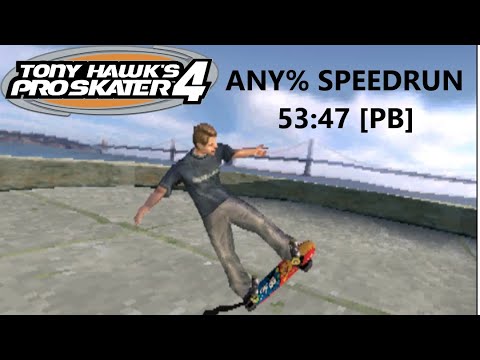 Tony Hawk's Pro Skater 4 (PS1) - Any% Speedrun 53:47 [PB]