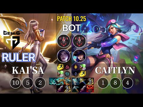 GEN Ruler Kai'Sa vs Caitlyn Bot - KR Patch 10.25